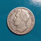 België 1 frank zilver Leopold I gelauwerd 1840 - rare, Zilver, Ophalen of Verzenden, Losse munt, Zilver