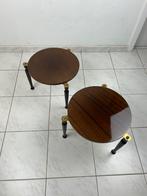 2x vintage stapelbare tafel drie poten, Minder dan 45 cm, Minder dan 55 cm, Gebruikt, Ophalen of Verzenden