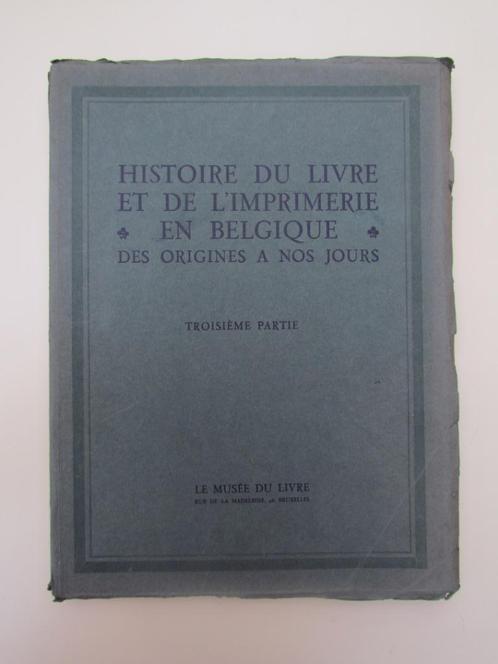 Histoire du livre et de l'imprimerie en Belgique, des origin, Livres, Histoire nationale, Utilisé, 20e siècle ou après, Enlèvement ou Envoi