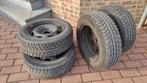 4 Pneus hivers Michelin avec jantes en tôles, 15 pouces, Pneus hiver, 185 mm, Pneu(s)