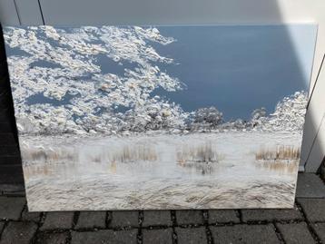 Schilderij drieluik   In olieverf winter beschikbaar voor biedingen