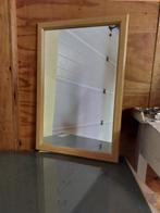 Spiegel met houten frame met ophangsysteem aan de achterkant, Comme neuf, Rectangulaire, Moins de 50 cm, Enlèvement