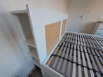 Ikea bed Brimnes 160x200 + hoodeinde + lattenbodems, Huis en Inrichting, Gebruikt, Wit, Tweepersoons, Ophalen of Verzenden
