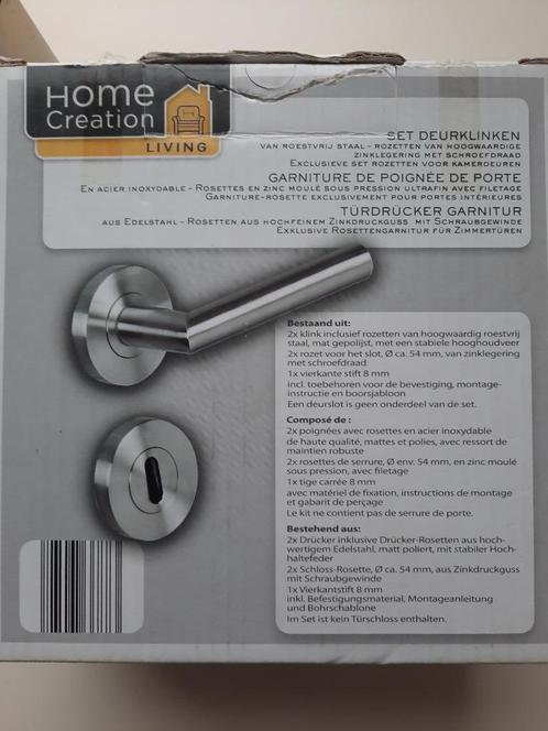 Deurkrukken nieuw in de verpakking - 1 paar., Doe-het-zelf en Bouw, Hang- en Sluitwerk, Nieuw, Klink of Kruk, Inox, Ophalen