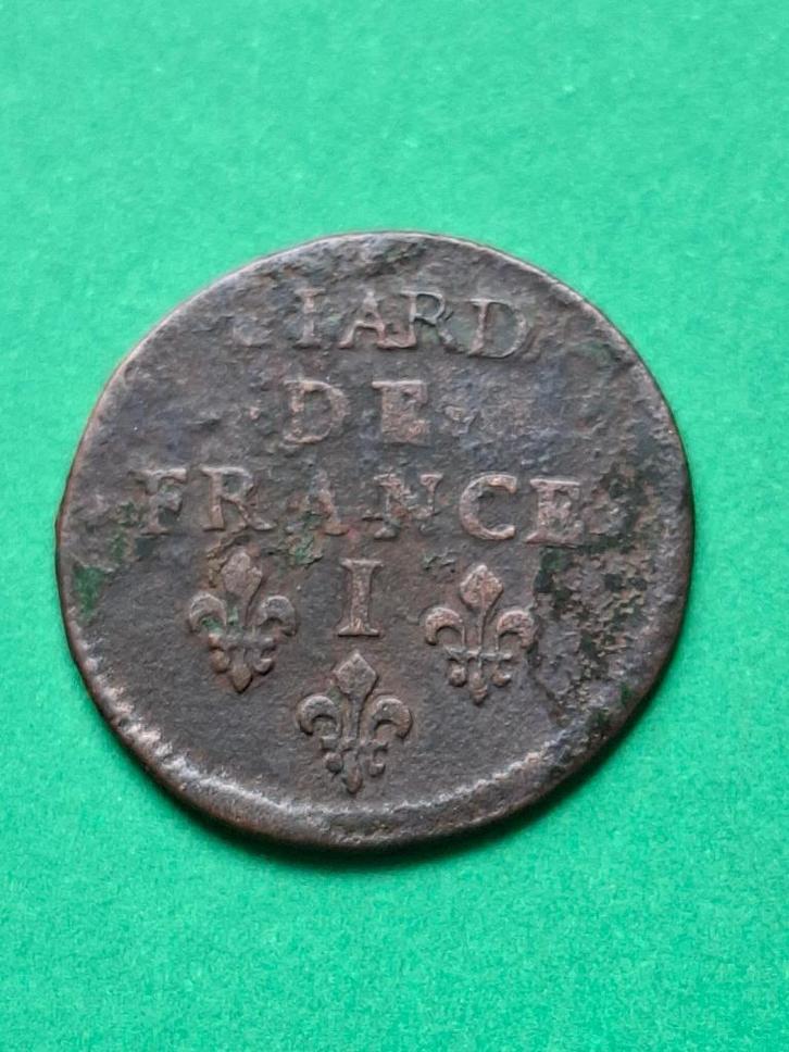 1656 I Frankrijk liard in brons Lodewijk XIV Limoges, Postzegels en Munten, Munten | Europa | Niet-Euromunten, Losse munt, Frankrijk