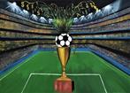 Painting world cup criticism football. Signed joky kamo, Antiquités & Art, Enlèvement ou Envoi
