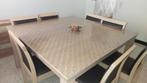 De eettafel met 7 stoelen is zeer goed, Huis en Inrichting, Ophalen of Verzenden, Zo goed als nieuw
