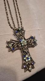 Ketting met kruis en stras, Ophalen of Verzenden, Zo goed als nieuw