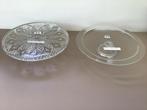 2 glazen taartenschalen of taarten plateaus aan 5 euro, Ophalen of Verzenden