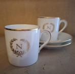 Set vintage porseleinen espressokopjes ‘N’ Empire stijl, Antiek en Kunst, Ophalen