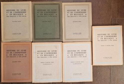 Histoire du Livre et de l'Imprimerie en Belgique., Boeken, Geschiedenis | Nationaal