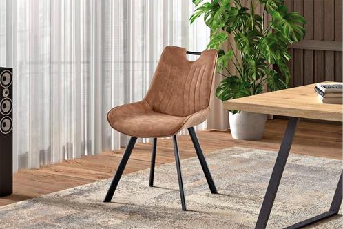 Chaise PU Micro fibre Brun Foncé NEUF EN DESTOCKAGE, Huis en Inrichting, Stoelen, Bruin, Ophalen of Verzenden