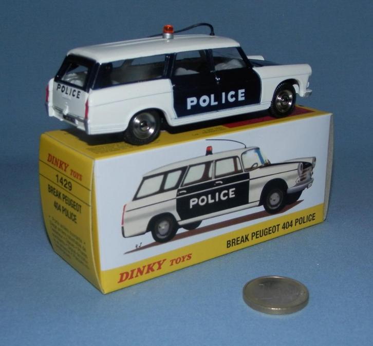 Dinky France Atlas 1/43 : Peugeot 404 Break "Police", Hobby en Vrije tijd, Modelauto's | 1:43, Nieuw, Auto, Dinky Toys, Verzenden