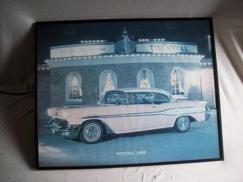 licht kader pontiac 1955, Huis en Inrichting, Woonaccessoires | Lijsten, Zo goed als nieuw, 50 tot 75 cm, Minder dan 50 cm, Overige materialen