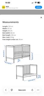 Kinderbed Ikea, Moins de 70 cm, Comme neuf, Moins de 140 cm, Enlèvement