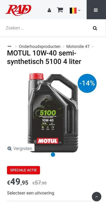 Motul 5100 10W-40 motorolie NIEUW beschikbaar voor biedingen