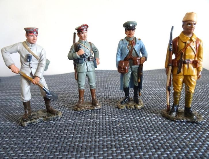 Hachette 4 soldaatjes Eerste Wereldoorlog, Verzamelen, Militaria | Algemeen, Landmacht, Miniatuur of Beeldje, Ophalen of Verzenden