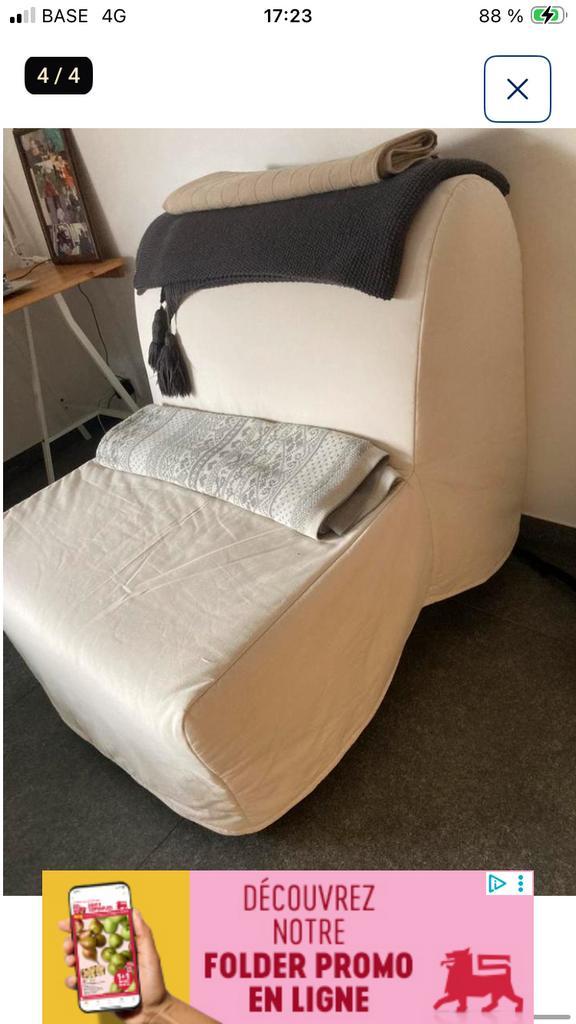 Super petit fauteuil 1place, convertible IKEA (housse neuve), Maison & Meubles, Canapés | Sofas & Chaises Longues, Comme neuf