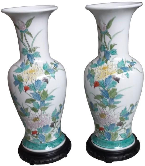 vintage paar Oosterse vazen., Antiek en Kunst, Antiek | Vazen, Ophalen