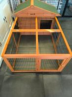 NIEUW Konijnenhok met ren... Foto is voorbeeld, Animaux & Accessoires, Rongeurs & Lapins | Cages & Clapiers, Enlèvement, Enclos