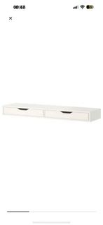 Étagères à deux tiroir mural blanche, Enlèvement, Comme neuf