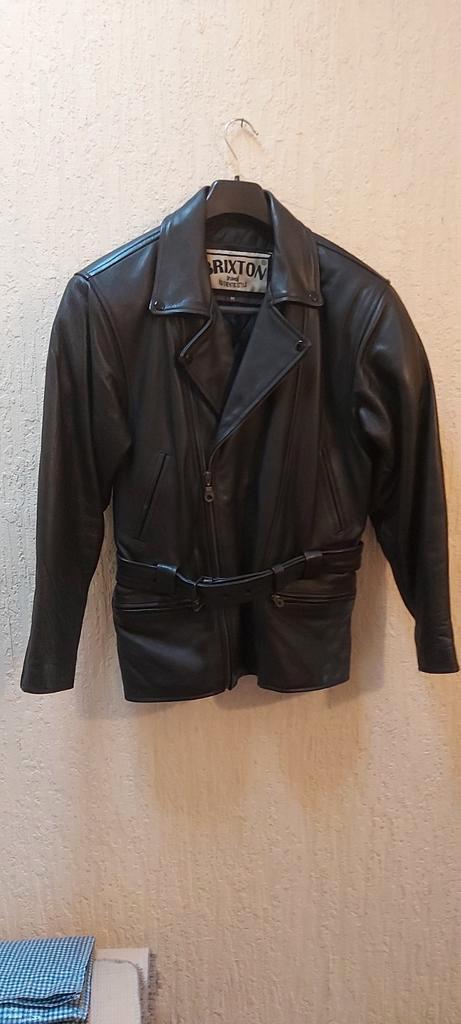 Blouson en cuir noir, Vêtements | Hommes, Vestes | Hiver, Comme neuf, Noir, Enlèvement ou Envoi