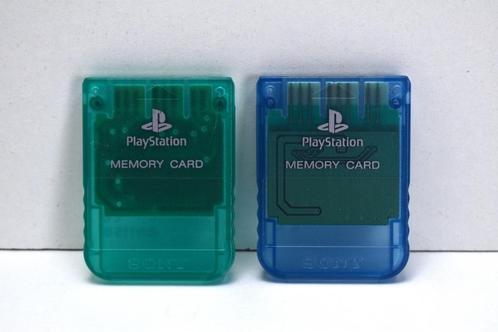 PS1 2 cartes mémoire originales SONY vert + bleu SCPH-1020, Consoles de jeu & Jeux vidéo, Consoles de jeu | Sony Consoles | Accessoires