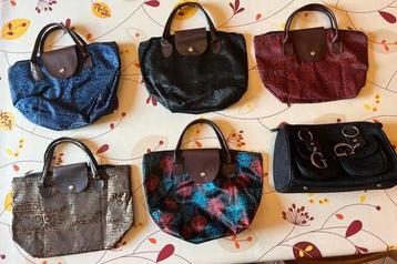 Lot de six très jolis sacs à main  beschikbaar voor biedingen