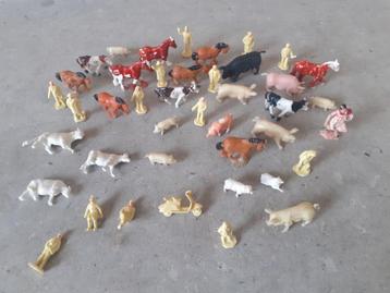 Plastic miniatuur boerderijdieren en figuren