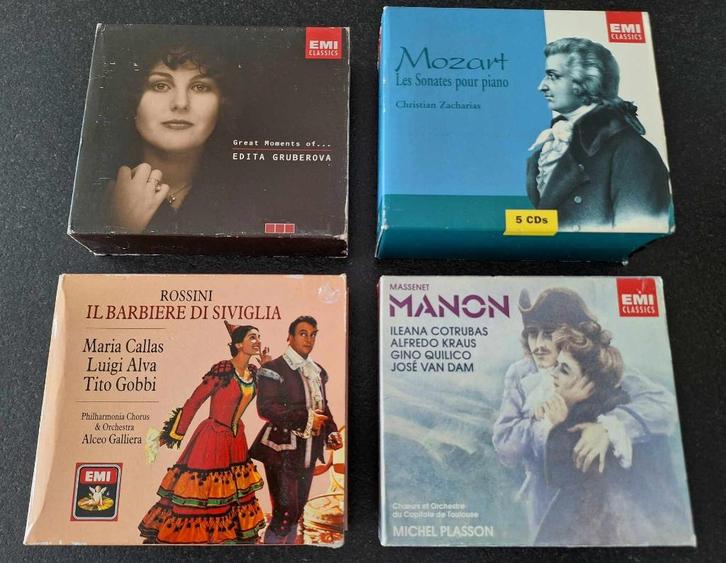 4 x Box Cd's - Emi Classics / Rossini - Massenet - Mozart, Cd's en Dvd's, Cd's | Klassiek, Gebruikt, Opera of Operette, Romantiek