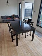 Table Ikea Bjursta (extensible) (4 à 10 personnes) + 4 chais, Utilisé, Enlèvement ou Envoi
