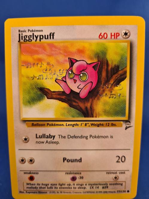 Jigglypuff 77/130 - Base Set 2, Hobby en Vrije tijd, Verzamelkaartspellen | Pokémon, Zo goed als nieuw, Verzenden