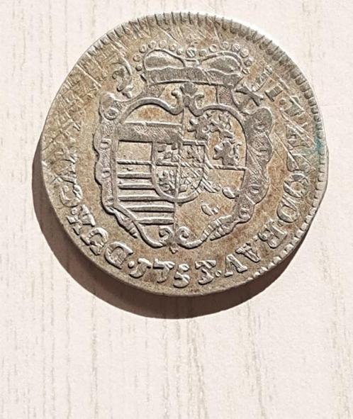 2 Schelling, 1753, Prinsbisdom Luik, Zilver, Postzegels en Munten, Munten | België, Losse munt, Zilver, Zilver, Verzenden