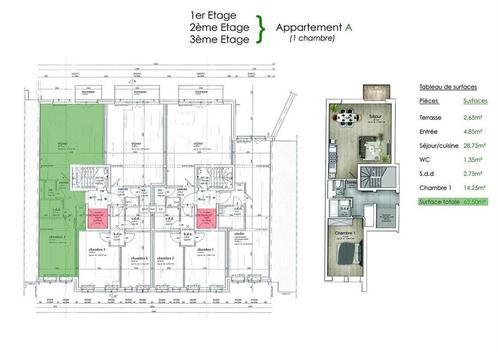 Appartement à Molenbeek-Saint-Jean, 1 chambre, Immo, Maisons à vendre, Appartement