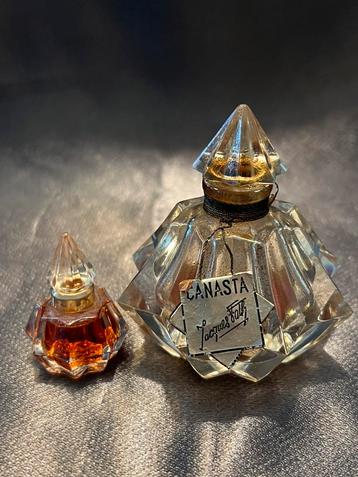 CANASTA JACQUES FATH 1 leeg fles + 1 miniature vol beschikbaar voor biedingen