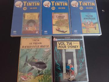 A vendre lot de 5 DVD Tintin 