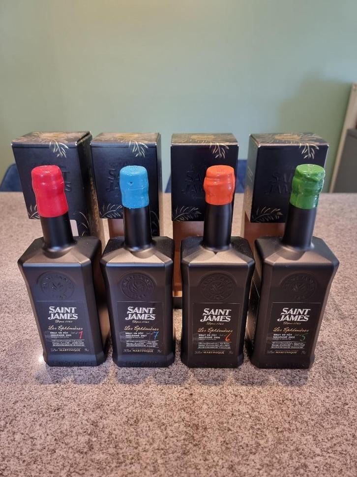 Rhum Saint James Les Ephemeres volledige set, Verzamelen, Wijnen, Nieuw, Overige typen, Overige gebieden, Vol, Ophalen of Verzenden