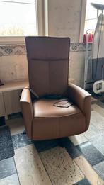 Elektrische fauteuil cognac kleur perfecte staat, Huis en Inrichting, Ophalen, Nieuw