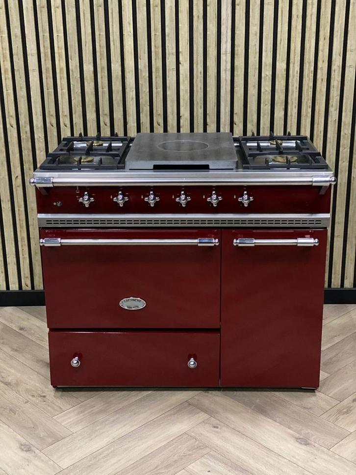 Prachtige Lacanche 5 pits Gas Bordeaux Blinkend Chroom, Elektronische apparatuur, Fornuizen, Zo goed als nieuw, Elektrisch, Grill