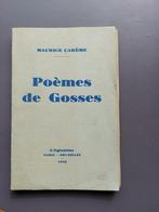 Maurice Carême Poèmes de Gosses 1933, Livres, Maurice Carême, Utilisé, Un auteur, Enlèvement ou Envoi