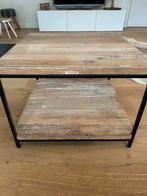Salontafel zwart metaal hout, Huis en Inrichting, Ophalen, Gebruikt, Metaal
