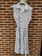 Gestreept katoen-linnen zomerkleed marie mero, Kleding | Dames, Jurken, Wit, Maat 46/48 (XL) of groter, Marie Méro, Ophalen of Verzenden