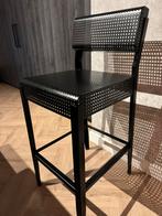 4 zwart metalen barkrukken, Huis en Inrichting, Barkrukken, Ophalen, Zo goed als nieuw