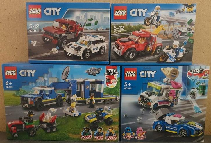 Bundel: Lego Politie : 60314 + 60315 + 60128 + 60137, Kinderen en Baby's, Speelgoed | Duplo en Lego, Nieuw, Lego, Complete set