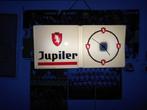 Jupiler - verlicht bord - klok (64 cm x 31 cm), Reclamebord, Plaat of Schild, Gebruikt, Ophalen, Jupiler