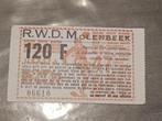 Ticket football RWDM Molenbeek, Verzamelen, Ophalen of Verzenden