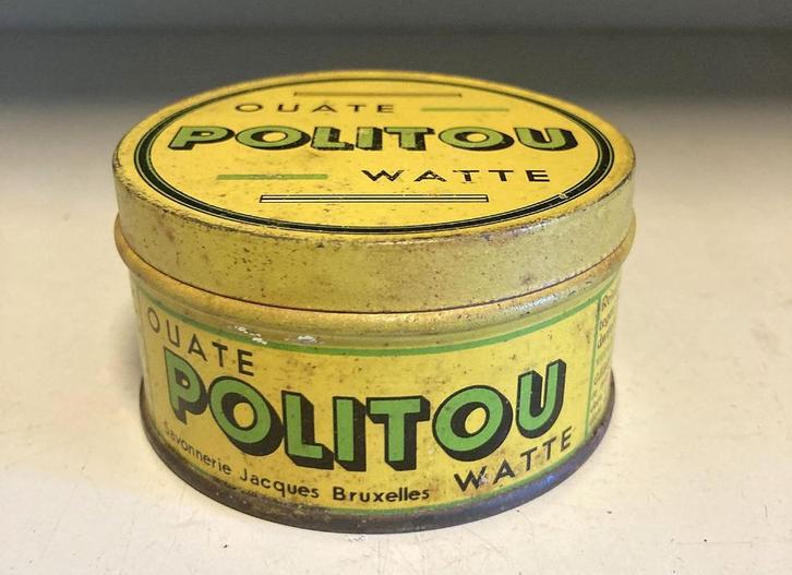 Blik Politou Watte, Verzamelen, Blikken, Gebruikt, Overige, Overige merken, Ophalen of Verzenden