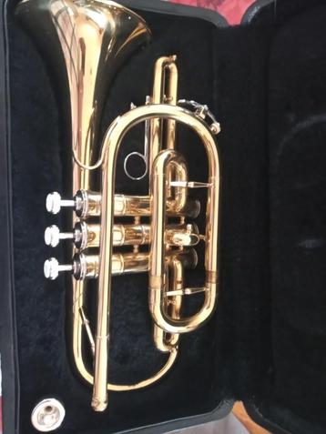 Cornet à Pistons à vendre, Musique & Instruments, Enlèvement, Utilisé, Trompette en si bémol, Avec valise