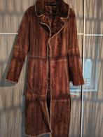 Lederen schaapswollen winterjas, Kleding | Dames, Ophalen, Zo goed als nieuw, Maat 38/40 (M)