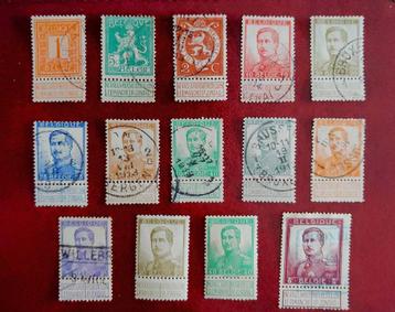 1912 Koning Albert, Pellens, complete serie, fraai,gestemp beschikbaar voor biedingen